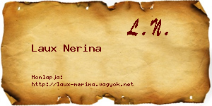 Laux Nerina névjegykártya
